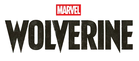 The Marvel's Wolverine logo features bold, dark brown lettering with claw-like slashes on a muted blue background.