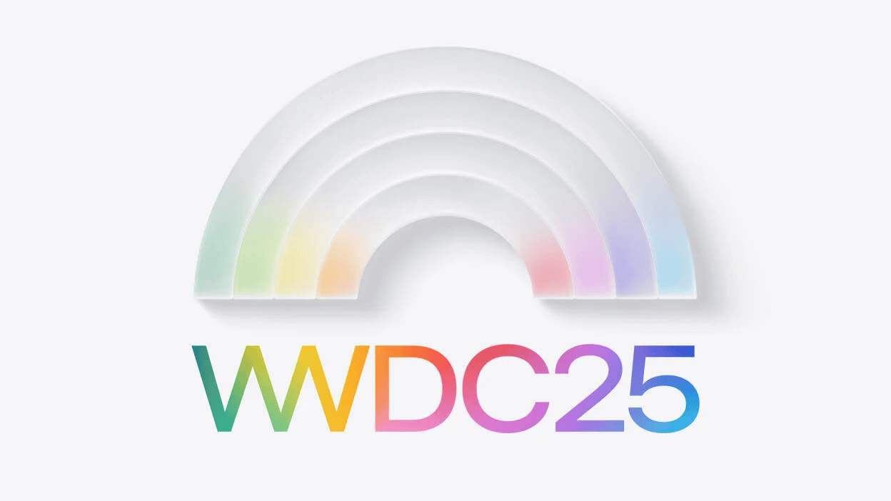 Logo featuring a rainbow arch and the text WWDC25 in colorful gradient.
